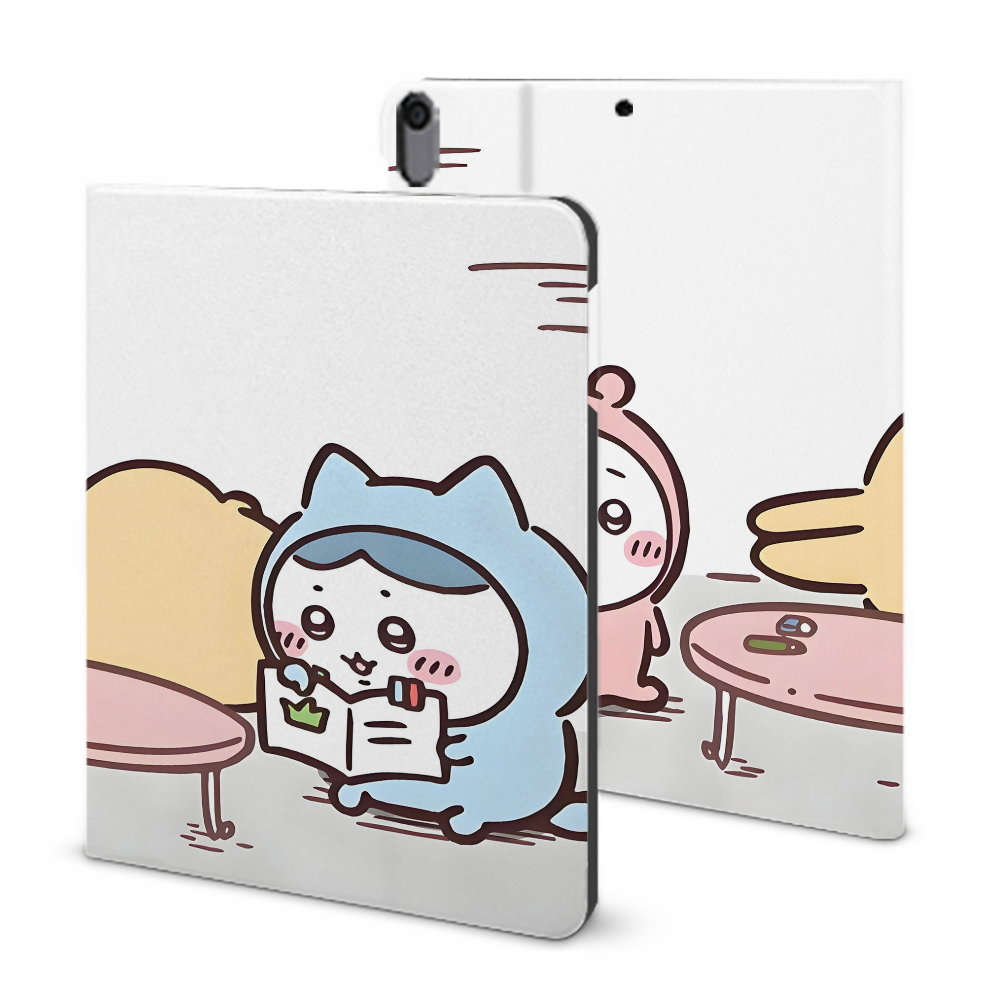 （画像用） ちいかわ Chii-kawa IPad ケース ブック型 PUレザー TPU 耐衝撃 軽量 薄型 ペン収納なし 全面保護 IPad 各モデル対応